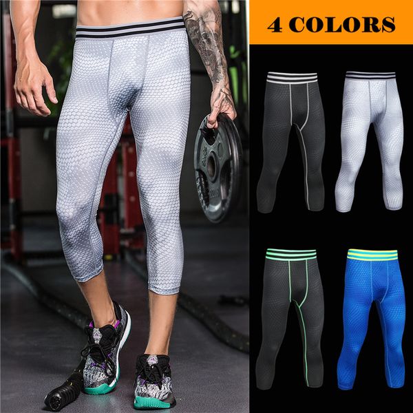 men running sports tights compression male bodibuilding legging joggings pants quick-dry sportswear, Black;blue 
men running sports tights compression male bodibuilding legging joggings pants quick-dry sportswear, Black;blue