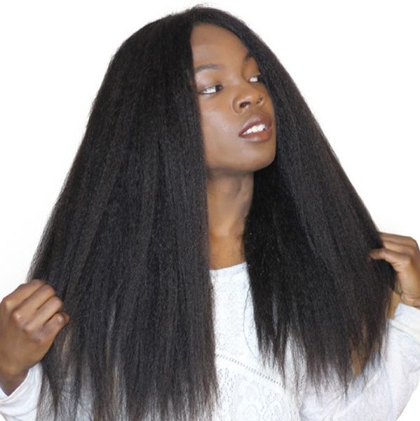 brazilian lace front human hair wig for black women human hair kinky straight lace wigs with baby hair, Black;brown
brazilian lace front human hair wig for black women human hair kinky straight lace wigs with baby hair, Black;brown