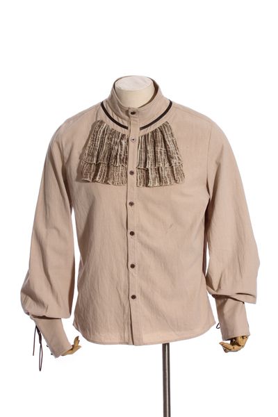 steampunk gothic man shirts lantern sleeve shirts single breasted stand collar belt, White;black
steampunk gothic man shirts lantern sleeve shirts single breasted stand collar belt, White;black