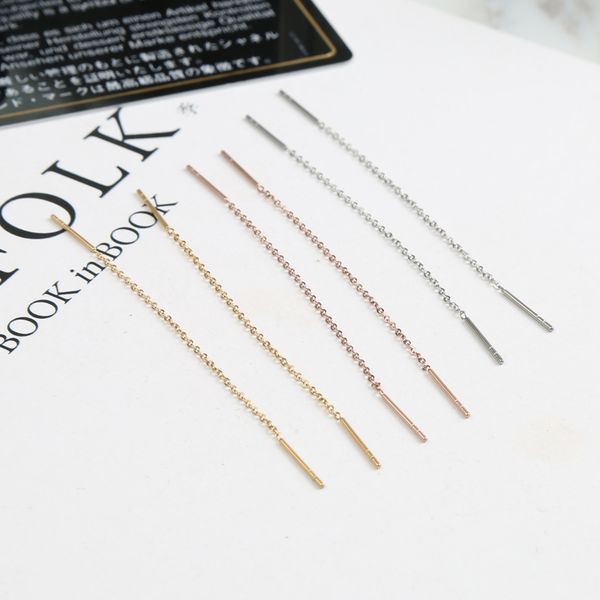 anti-allergy rose gold silver color simple earring line 316 l stainless steel jewelry fashion woman long line earring gift, Golden;silver
anti-allergy rose gold silver color simple earring line 316 l stainless steel jewelry fashion woman long line earring gift, Golden;silver