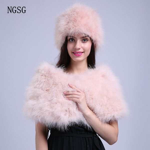 ngsg women hat scarf set winter ostrich real fur jewelry keep warm knitted beanie hat and scarves set high school college w007, Blue;gray
ngsg women hat scarf set winter ostrich real fur jewelry keep warm knitted beanie hat and scarves set high school college w007, Blue;gray
