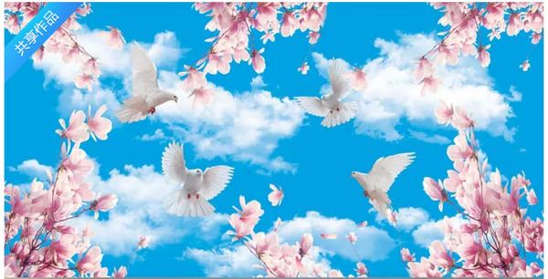 custom 3d p ceiling wallpaper blue sky white clouds peach pigeon zenith mural home interior decor living room ceiling lobby mural wall
custom 3d p ceiling wallpaper blue sky white clouds peach pigeon zenith mural home interior decor living room ceiling lobby mural wall