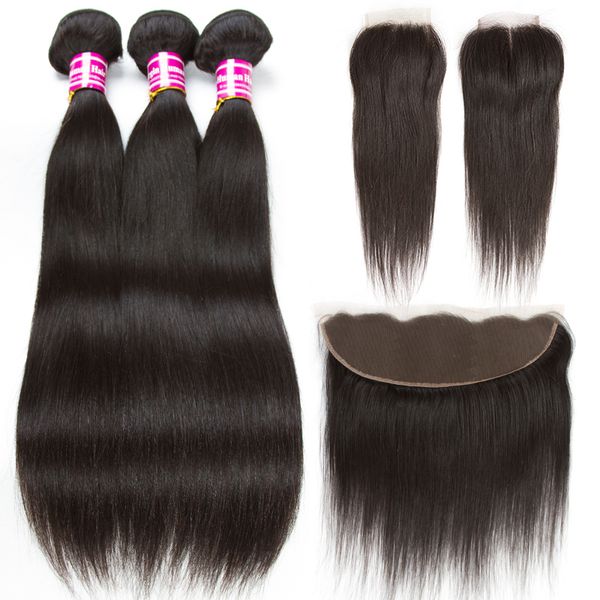 brazilian straight human hair bundles with closure 10a virgin hair wefts with frontal straight natural color weaves hair extensions, Black
brazilian straight human hair bundles with closure 10a virgin hair wefts with frontal straight natural color weaves hair extensions, Black