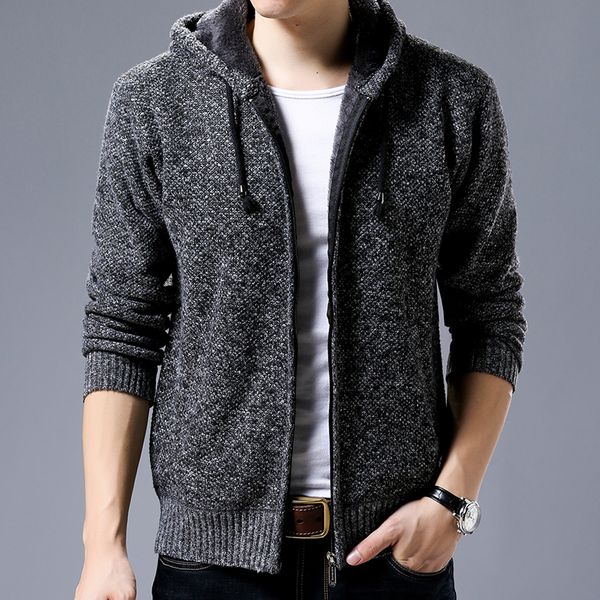sweaters coat 2018 new winter plus velvet keep warm hooded cardigan men sweater fashion solid color casual pull homme hiver, White;black
sweaters coat 2018 new winter plus velvet keep warm hooded cardigan men sweater fashion solid color casual pull homme hiver, White;black
