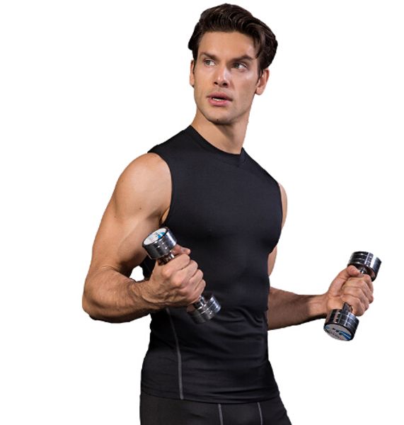 running vest training quick dry workout tank fitness tights gym men sport suit sleeveless man's t-shirt, Black;blue
running vest training quick dry workout tank fitness tights gym men sport suit sleeveless man's t-shirt, Black;blue