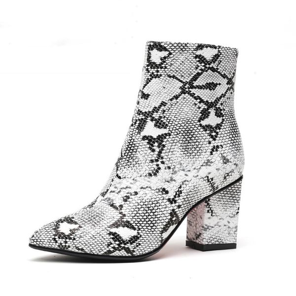 print snake pu women ankle boots zip pointed toe footwear thick high heels female boot party shoes women 2018 new winter, Black
print snake pu women ankle boots zip pointed toe footwear thick high heels female boot party shoes women 2018 new winter, Black