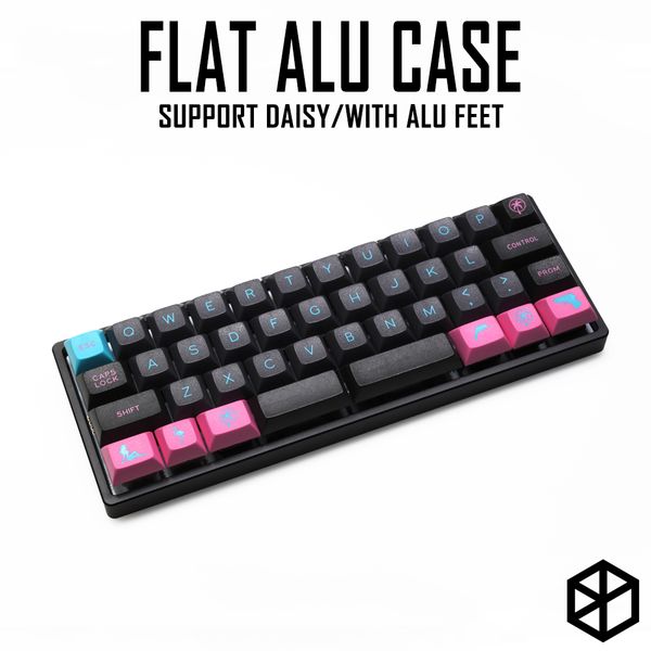 anodized aluminium flat case with metal feet for custom mechanical keyboard black siver grey colorway for daisy 40% mini
anodized aluminium flat case with metal feet for custom mechanical keyboard black siver grey colorway for daisy 40% mini