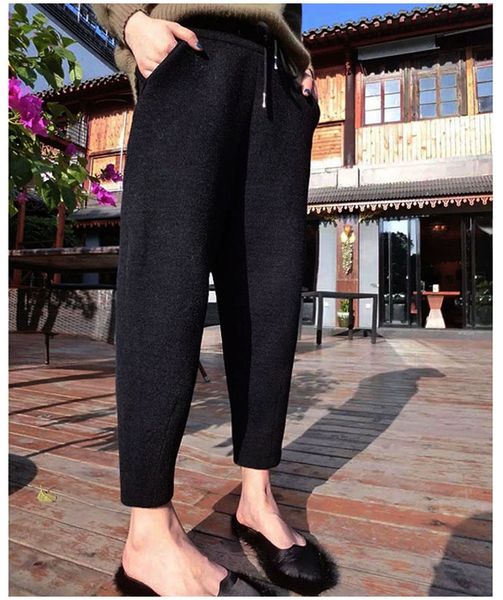 woolen pants woman autumn and winter nine part up wide leg pants woman autumn and winter new casual haren pants, Black;white
woolen pants woman autumn and winter nine part up wide leg pants woman autumn and winter new casual haren pants, Black;white