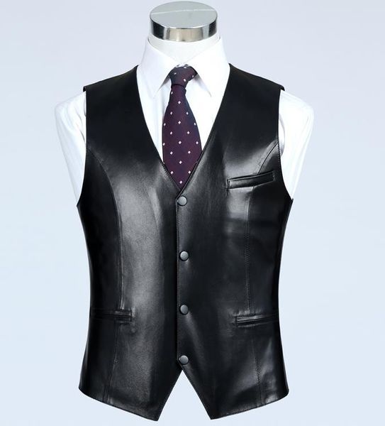 balck mens slim fit genuine leather vest casual business suit sheepskin leather waistcoat jacket autumn spring, Black;white
balck mens slim fit genuine leather vest casual business suit sheepskin leather waistcoat jacket autumn spring, Black;white