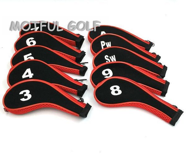 zipper golf iron headcover irons set head cover with zip 10pcs/pack red color number printed
zipper golf iron headcover irons set head cover with zip 10pcs/pack red color number printed