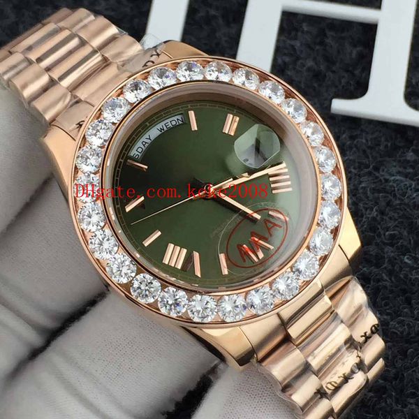 6 color luxury watch 41mm day date president big diamond 18k gold asia 2813 movement mechanical automatic mens watch watches, Slivery;brown
6 color luxury watch 41mm day date president big diamond 18k gold asia 2813 movement mechanical automatic mens watch watches, Slivery;brown