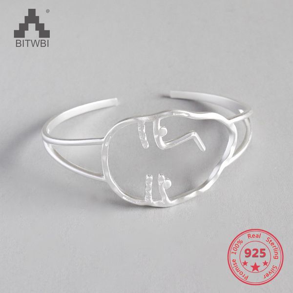 authentic 925 sterling silver jewelry original design face bangles for women bijoux femme, Golden;silver
authentic 925 sterling silver jewelry original design face bangles for women bijoux femme, Golden;silver