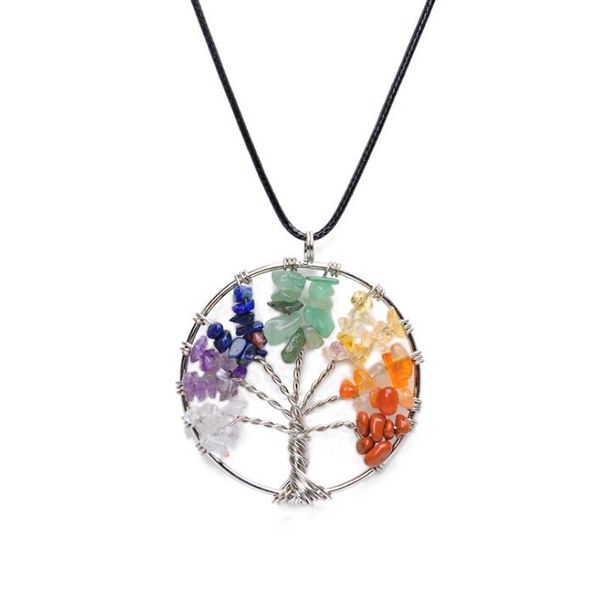 tree of life pendant necklaces multicolor chakra natural stone jewelry women heart necklace fashion crystal jewelry gift, Silver
tree of life pendant necklaces multicolor chakra natural stone jewelry women heart necklace fashion crystal jewelry gift, Silver