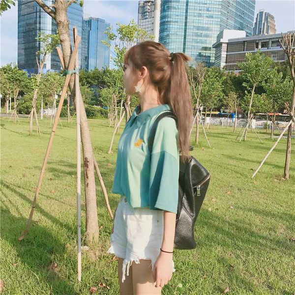 small fresh embroidery loose zipper t-shirt women's t-shirts japan harajuku ladies vintage female korean kawaii tunic for women, White
small fresh embroidery loose zipper t-shirt women's t-shirts japan harajuku ladies vintage female korean kawaii tunic for women, White