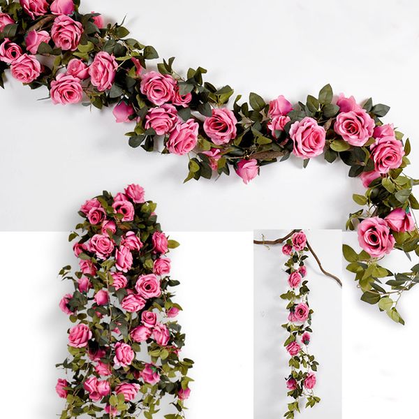210cm fake big silk roses ivy vine artificial flowers with leaves home wedding party hanging decoration garland decor rose vine
210cm fake big silk roses ivy vine artificial flowers with leaves home wedding party hanging decoration garland decor rose vine