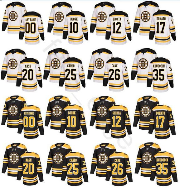Boston Bruins 10 Anders Bjork 12 Brian Gionta 17 Ryan Donato 20 Riley Nash 25 Brandon Carlo Colby Cave 35 Anton Khudobin Jersey
Boston Bruins 10 Anders Bjork 12 Brian Gionta 17 Ryan Donato 20 Riley Nash 25 Brandon Carlo Colby Cave 35 Anton Khudobin Jersey