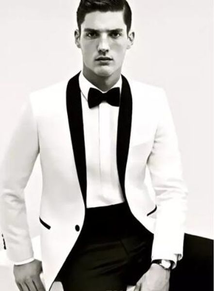 handsome white wedding tuxedos slim fit black shawl lapel suits for men one button groom jacket fee bow tie, Black;gray
handsome white wedding tuxedos slim fit black shawl lapel suits for men one button groom jacket fee bow tie, Black;gray