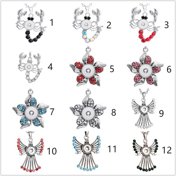 12 styles noosa assorted 12mm snap buttons chunk charms crystal heart multi pendant necklaces stainless steel chain jewelry, Silver
12 styles noosa assorted 12mm snap buttons chunk charms crystal heart multi pendant necklaces stainless steel chain jewelry, Silver