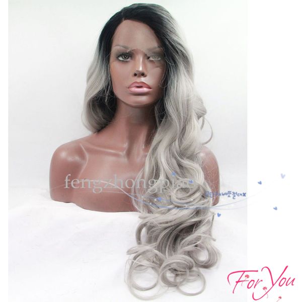 dark roots grey body wave synthetic lace front wig black/grey ombre heat resistant fiber hair women wigs
dark roots grey body wave synthetic lace front wig black/grey ombre heat resistant fiber hair women wigs