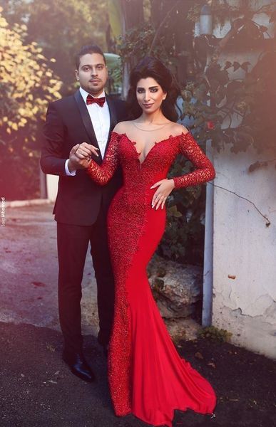 Vintage Crocheted Lace Evening Fomral Pageant Dresses 2017 Modest Red Sheer Neck Dubai Arabic Long Sleeve Mermaid Occasion Prom Gowns
Vintage Crocheted Lace Evening Fomral Pageant Dresses 2017 Modest Red Sheer Neck Dubai Arabic Long Sleeve Mermaid Occasion Prom Gowns