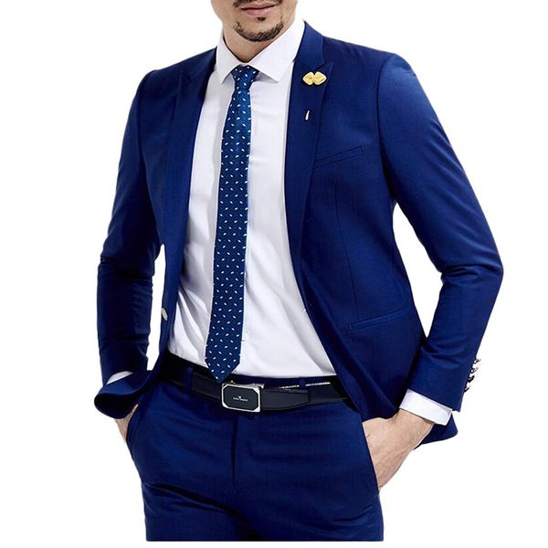 royal blue men suits for wedding custom made groom tuxedos 2 piece jacket pants one button groomsmen blazers peaked lapel prom wear, Black;gray
royal blue men suits for wedding custom made groom tuxedos 2 piece jacket pants one button groomsmen blazers peaked lapel prom wear, Black;gray