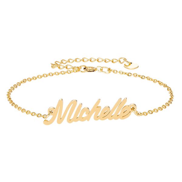 stainless steel engrave script nameplate " michelle " charm bracelets for women personalized custom bracelet charm link christmas, Golden;silver
stainless steel engrave script nameplate " michelle " charm bracelets for women personalized custom bracelet charm link christmas, Golden;silver