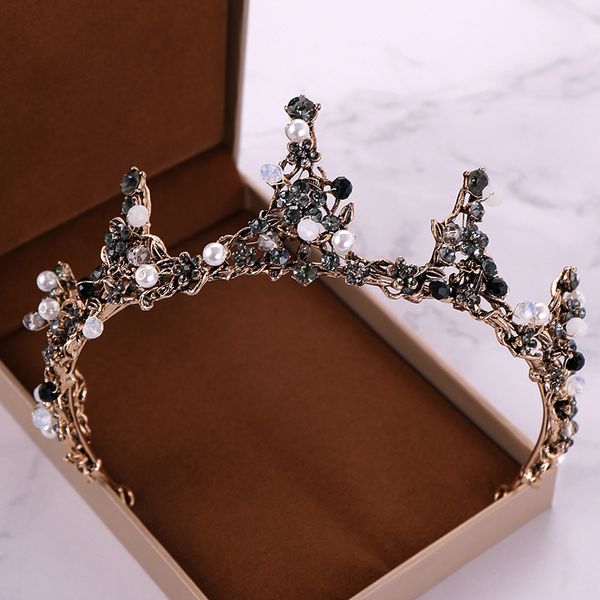 kmvexo baroque black beads crown for bridal headband handmade crystal pearl tiaras crowns wedding hair jewelry accessories gift, Golden;white
kmvexo baroque black beads crown for bridal headband handmade crystal pearl tiaras crowns wedding hair jewelry accessories gift, Golden;white