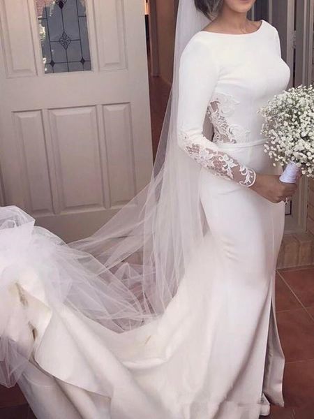 старинные русалка с длинным рукавом свадебные dreses 2019 простой дизайн кружева пятно jewel шеи спинки труба country garden свадебное плать, White
старинные русалка с длинным рукавом свадебные dreses 2019 простой дизайн кружева пятно jewel шеи спинки труба country garden свадебное плать, White