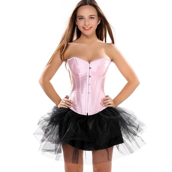women satin loss weight corset lace up boned bustier with tutu skirt ture colors corset dress, Black;white
women satin loss weight corset lace up boned bustier with tutu skirt ture colors corset dress, Black;white