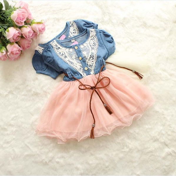 new girls denim net yarn tutu dresses girl sweet ruffule dress with belt short sleeve baby kid's princess dress, Red;yellow
new girls denim net yarn tutu dresses girl sweet ruffule dress with belt short sleeve baby kid's princess dress, Red;yellow