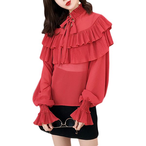 elegant ruffles white blouse shirt women 2018 autumn lantern sleeve lace-up o-neck blouse casual chemise femme blusas new
elegant ruffles white blouse shirt women 2018 autumn lantern sleeve lace-up o-neck blouse casual chemise femme blusas new