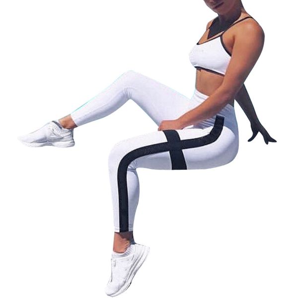 women's stitching contrast color yoga leggings women's workout leggings fitness sports gym running yoga athletic pants, White;red
women's stitching contrast color yoga leggings women's workout leggings fitness sports gym running yoga athletic pants, White;red