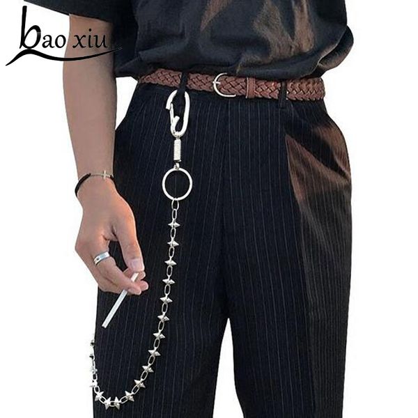2018 long metal rivet chain rock punk trousers hipster pant jean keychain ring clip keyring hiphop accessories, Silver
2018 long metal rivet chain rock punk trousers hipster pant jean keychain ring clip keyring hiphop accessories, Silver