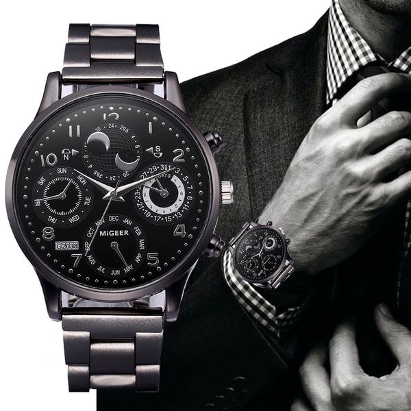 migeer2018 fashion men crystal stainless steel analog quartz wrist watch bracelet men watch watches sport erkek kol saa, Slivery;brown
migeer2018 fashion men crystal stainless steel analog quartz wrist watch bracelet men watch watches sport erkek kol saa, Slivery;brown