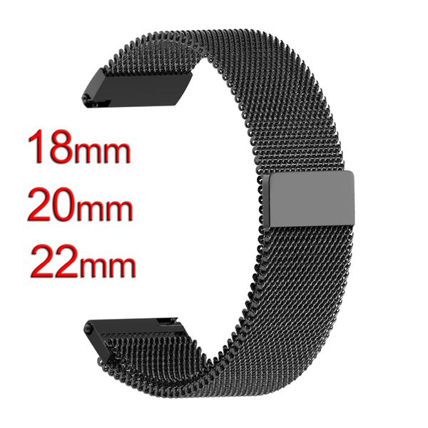 18mm 20mm 22mm watchbands smart watch metal strap magnetic release milanes stainless steel watch band men & women black silver, Black;brown
18mm 20mm 22mm watchbands smart watch metal strap magnetic release milanes stainless steel watch band men & women black silver, Black;brown