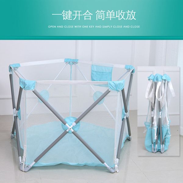 

baby playpens piscina de bolas para bebes kids one button folding portable playpen cabane enfant barrera ballenbak 144*72 cm