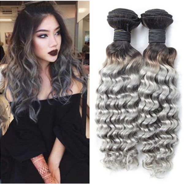 1bgrey ombre brazilian human hair weave bundles dark root deep wave wavy silver grey ombre virgin human hair weft extensions 3pc9581217, Black
1bgrey ombre brazilian human hair weave bundles dark root deep wave wavy silver grey ombre virgin human hair weft extensions 3pc9581217, Black
