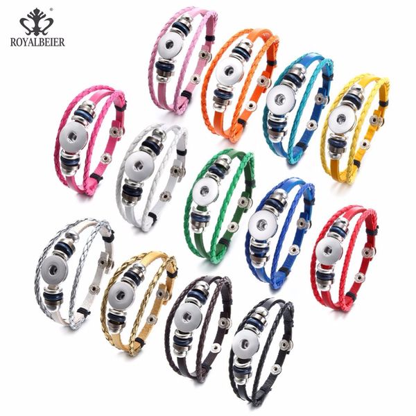 royalbeier snap button bracelet bangle snap leather bracelet retro handmade braided women leather fit 18mm buttons, Golden;silver
royalbeier snap button bracelet bangle snap leather bracelet retro handmade braided women leather fit 18mm buttons, Golden;silver