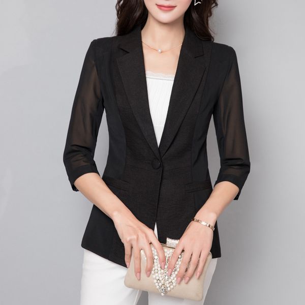 plus size women's casual work office solid color blazers jacket lady 3/4 sleeve business slim fit coat s-5xl, White;black
plus size women's casual work office solid color blazers jacket lady 3/4 sleeve business slim fit coat s-5xl, White;black
