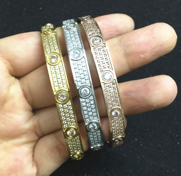 Full of zircon 10 stone carter bracelet love bangle for women men famous brand stainless steel jewelry
Full of zircon 10 stone carter bracelet love bangle for women men famous brand stainless steel jewelry