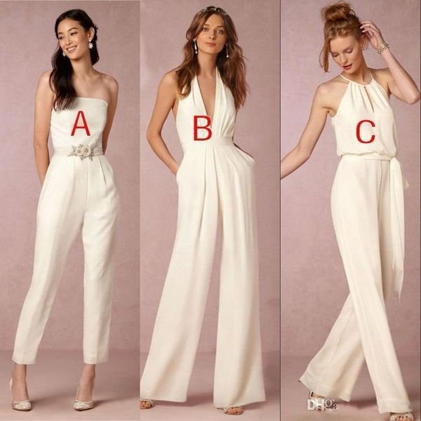 2020 custom made jumpsuit bridesmaid dresses for wedding sheath backless wedding guest gowns plus size pant suit beach ba7444
2020 custom made jumpsuit bridesmaid dresses for wedding sheath backless wedding guest gowns plus size pant suit beach ba7444