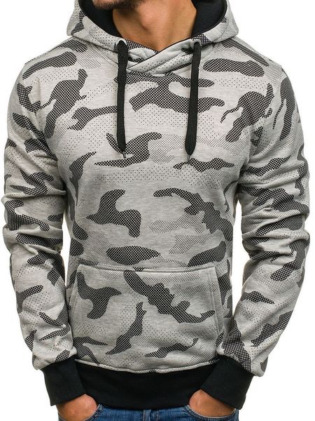 men;s camouflage turtleneck sweater men;s hooded large pocket, Black;brown 
men;s camouflage turtleneck sweater men;s hooded large pocket, Black;brown