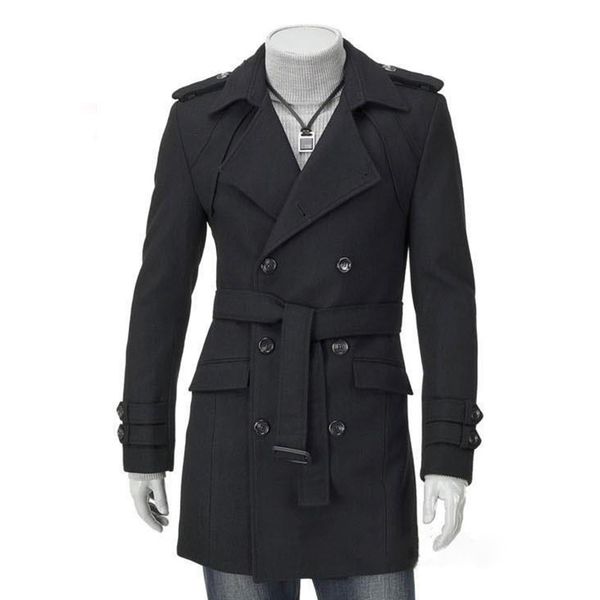 2018 new autumn winter wool coat men fashion turn-down collar wool blend double breasted jacket overcoats with belt sashes6q2207, Black
2018 new autumn winter wool coat men fashion turn-down collar wool blend double breasted jacket overcoats with belt sashes6q2207, Black