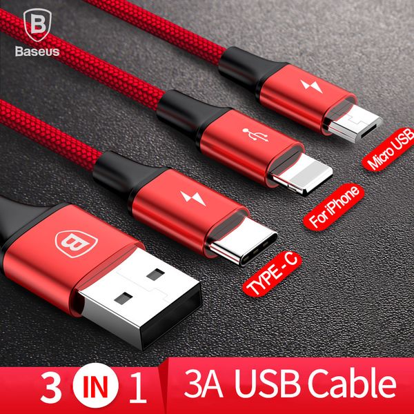 3in1 2in1 USB Cable for iPhone X 8 7 6 Micro USB Type C for Samsung S9 S8 Fast Charging Cable 3A Charger Cord
3in1 2in1 USB Cable for iPhone X 8 7 6 Micro USB Type C for Samsung S9 S8 Fast Charging Cable 3A Charger Cord