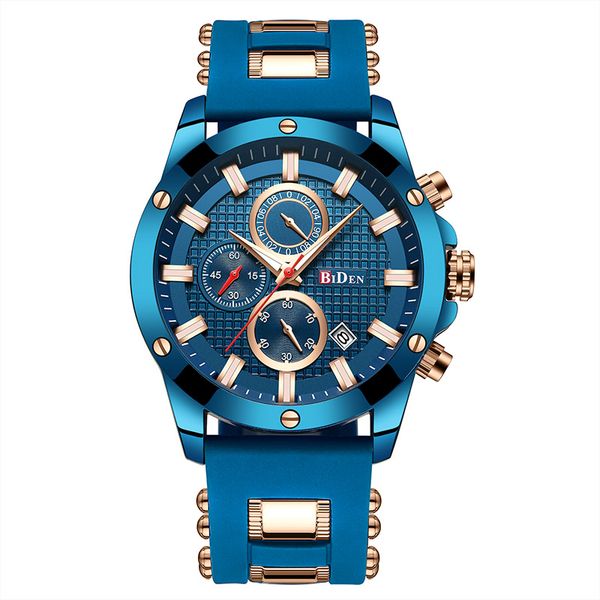 biden blue theme quartz watch men waterproof silicone strap sport wristwatch fashion men watch clock, Slivery;brown
biden blue theme quartz watch men waterproof silicone strap sport wristwatch fashion men watch clock, Slivery;brown