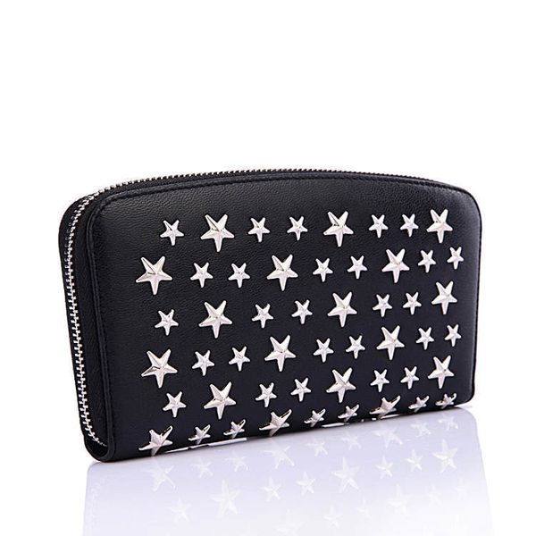 fashion sell designer new five-pointed star rivet wallet jc leather long zipper multi-card wallet neutral hand, Red;black
fashion sell designer new five-pointed star rivet wallet jc leather long zipper multi-card wallet neutral hand, Red;black