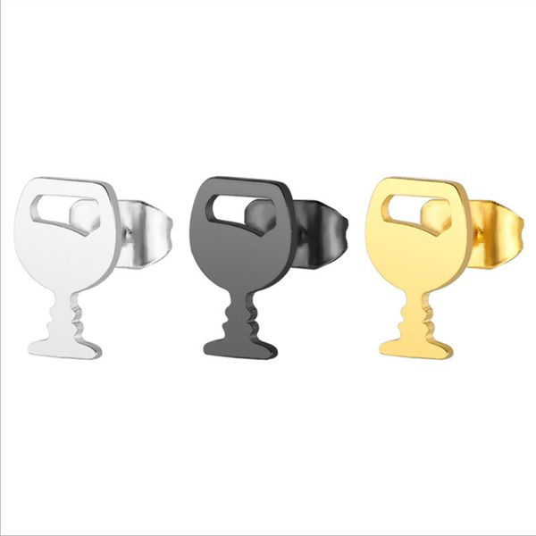 everfast 10pairs/lot funny red wine glass earrings stainless steel earring simple black gold ear studs cup ear jewelry for women men girls t, Golden;silver
everfast 10pairs/lot funny red wine glass earrings stainless steel earring simple black gold ear studs cup ear jewelry for women men girls t, Golden;silver