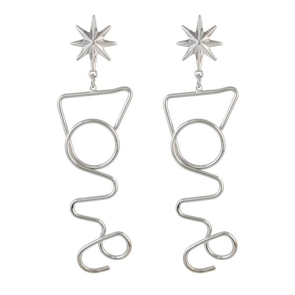 idealway 2 color unique gold silver alloy geometric shape long drop earrings for women jewelry, Golden
idealway 2 color unique gold silver alloy geometric shape long drop earrings for women jewelry, Golden