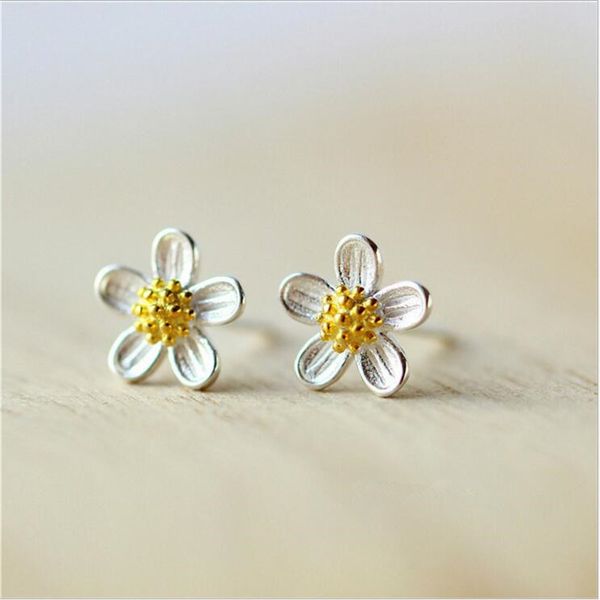 elegant flowers real 925 sterling silver stud earrings for women lady hypoallergenic korea style brincos fashion jewelry es140, Golden;silver
elegant flowers real 925 sterling silver stud earrings for women lady hypoallergenic korea style brincos fashion jewelry es140, Golden;silver