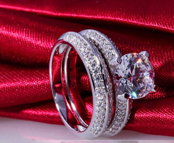 2ct sona round prong simulate diamond ring engagement set women sterling silver jewelry 18k white gold plaetd wedding ring set, Golden;silver
2ct sona round prong simulate diamond ring engagement set women sterling silver jewelry 18k white gold plaetd wedding ring set, Golden;silver